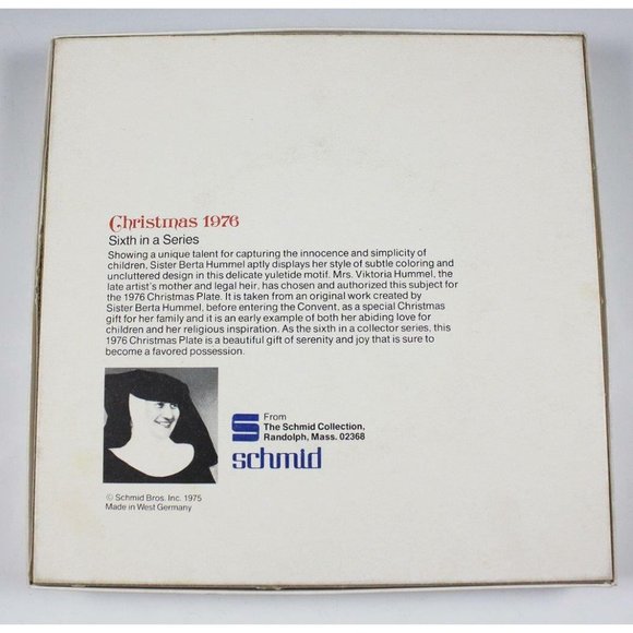 Sacred Journey 1976 Christmas Plate - Berta Hummel - Schmid  W. Germany 001 - Picture 5 of 8